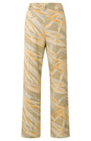03-301130-405 - Pantalon met bandplooi en dessin